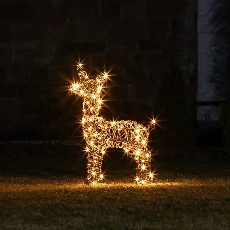 Color - Changing LED String Lights for Christmas Decor60cm Studley Rattan Fawn Light Up Reindeer Color - Changing LED String Lights for Christmas Decor60cm Studley Rattan Fawn Light Up Reindeer