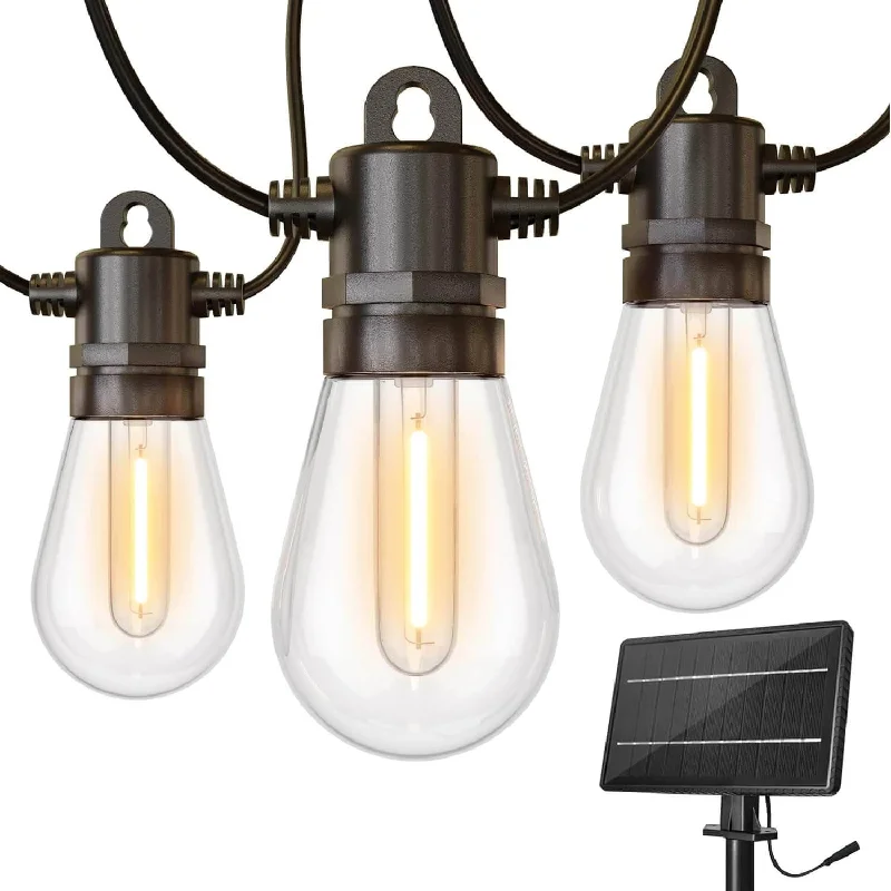 String Lights with Edison Bulbs for Rustic AmbianceGluroo Solar String Lights for Outside - S14