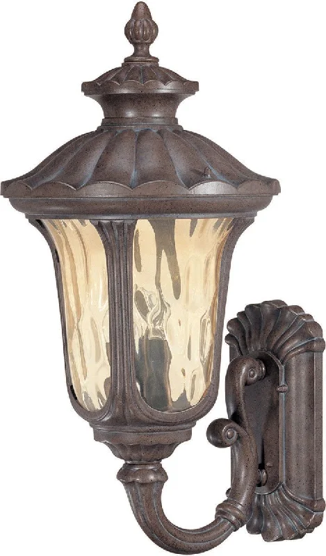 Nuvo Lighting 60-2001 Beaumont Collection Three Light Exterior Outdoor Wall Lantern in Fruitwood Finish Nuvo Lighting 60-2001 Beaumont Collection Three Light Exterior Outdoor Wall Lantern in Fruitwood Finish
