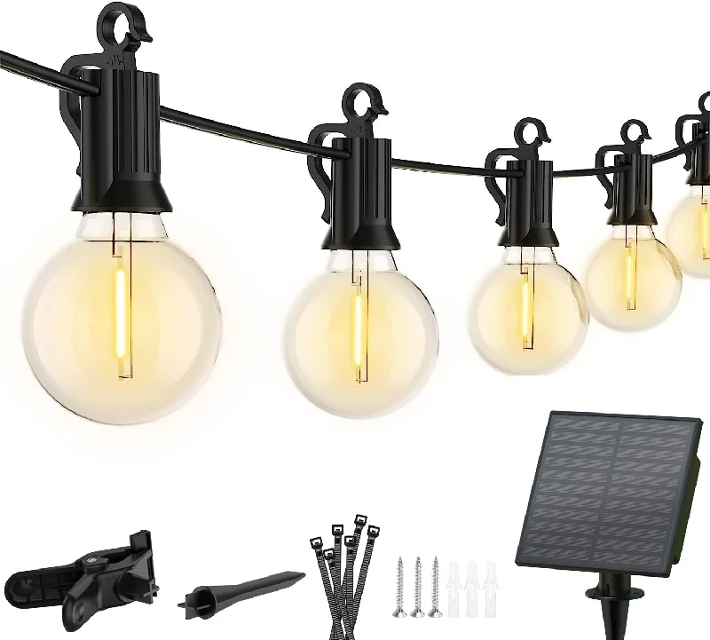 String Lights for Outdoor Dining AreasSolar G40 LED Bulb String Lights with USB Charging String Lights for Outdoor Dining AreasSolar G40 LED Bulb String Lights with USB Charging