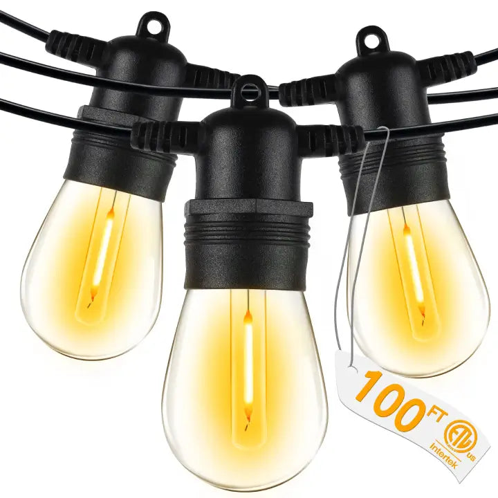 Battery - Operated String Lights for Indoor UseOllny 100FT S14 Outdoor String Lights (30 Bulbs, IP65 Waterproof, Connectable, 3 Spare Bulbs) Battery - Operated String Lights for Indoor UseOllny 100FT S14 Outdoor String Lights (30 Bulbs, IP65 Waterproof, Connectable, 3 Spare Bulbs)