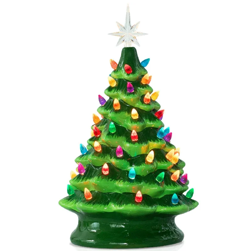 String Lights for Wedding ReceptionsChristmas Ceramic Tree Lights, Plug in, Tabletop Decoration