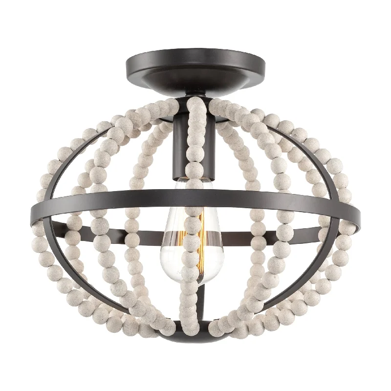 Industrial Lighting for Chemical PlantsKira Home Arielle 12" Modern Boho Chic Semi Flush Mount Ceiling Light + Wood Beaded Shade Design, Oil Rubbed Bronze Finish Industrial Lighting for Chemical PlantsKira Home Arielle 12" Modern Boho Chic Semi Flush Mount Ceiling Light + Wood Beaded Shade Design, Oil Rubbed Bronze Finish