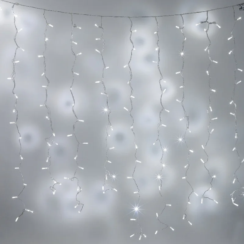String Lights for Balcony DecorationCore Connect 2m x 3m 288 White Connectable Curtain Lights Clear Cable String Lights for Balcony DecorationCore Connect 2m x 3m 288 White Connectable Curtain Lights Clear Cable