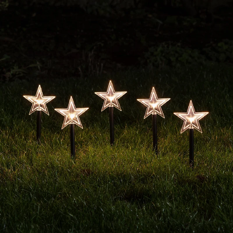 String Lights with Clear Bulbs for a Classic Look5 Star Christmas Garden Stake Lights String Lights with Clear Bulbs for a Classic Look5 Star Christmas Garden Stake Lights