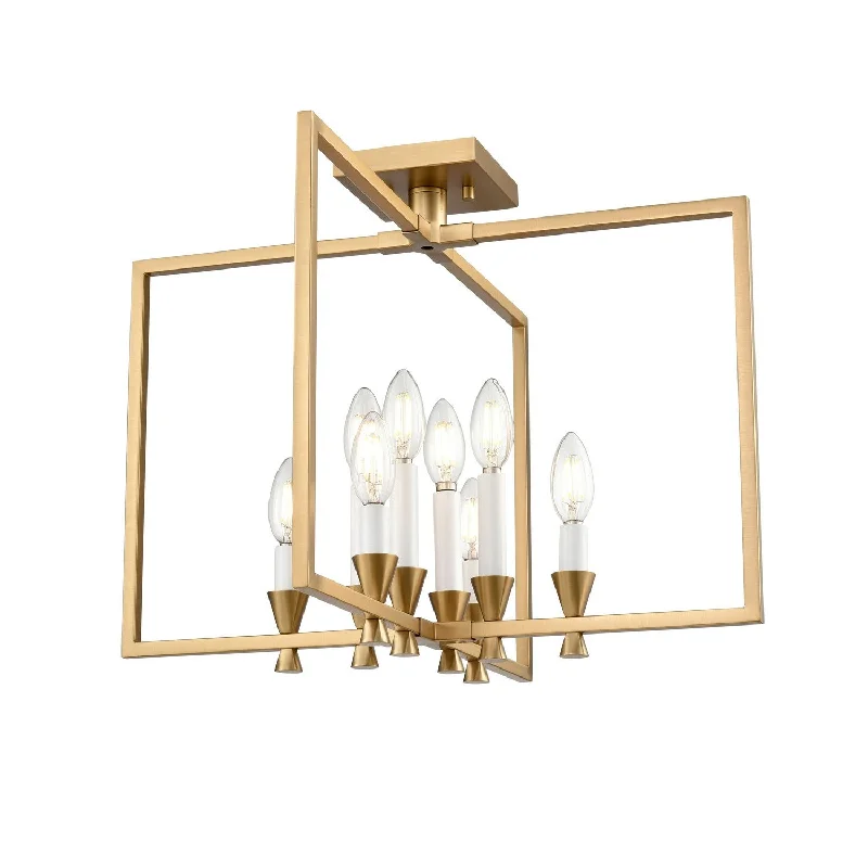 Low - Bay Industrial Lighting Fixtures for Small FactoriesCarisbrooke Eight Light Semi-Flush Mount Low - Bay Industrial Lighting Fixtures for Small FactoriesCarisbrooke Eight Light Semi-Flush Mount