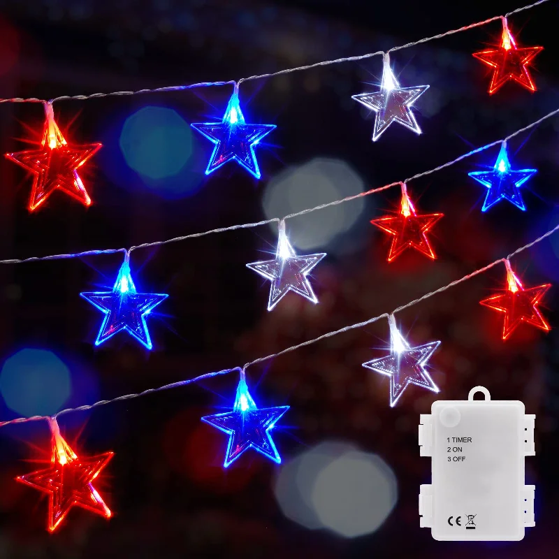 String Lights for Nursery Room DecorStar String Lights, AA Battery operated, Independence Day String Lights for Nursery Room DecorStar String Lights, AA Battery operated, Independence Day