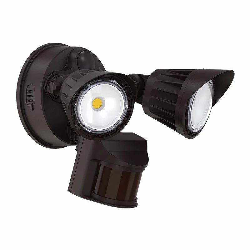 String Lights for Restaurant Outdoor Seating20W Multi-Color 2-Head LED Security Light with PIR Sensor