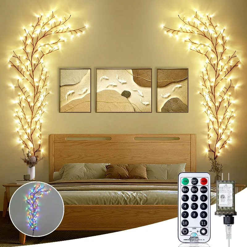 String Lights for Outdoor Dining AreasEnchanted Willow Vine Lights with Remote, Adapter Operated, Memory Function String Lights for Outdoor Dining AreasEnchanted Willow Vine Lights with Remote, Adapter Operated, Memory Function