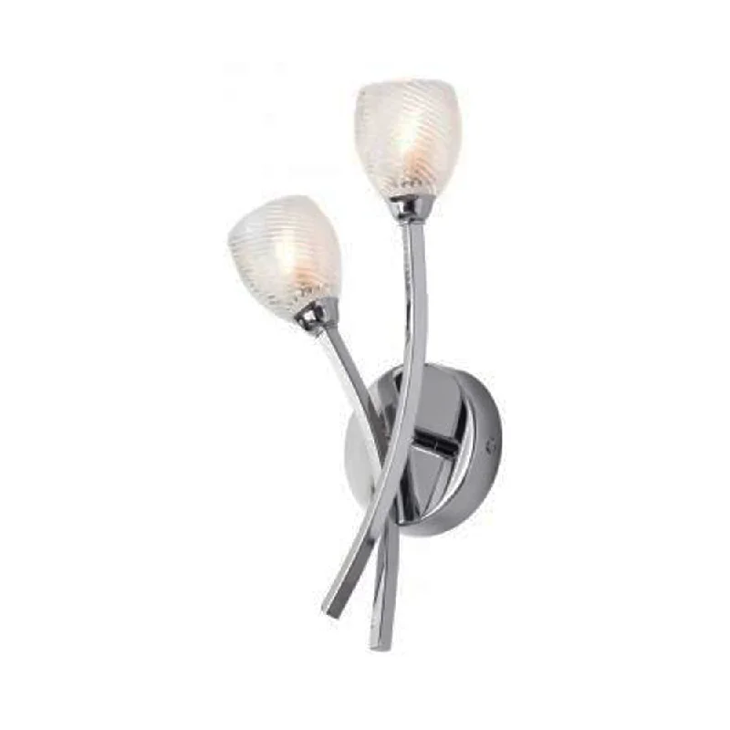 FORUM Kate 2LT Wall Mounted Light Chrome G9-IP44