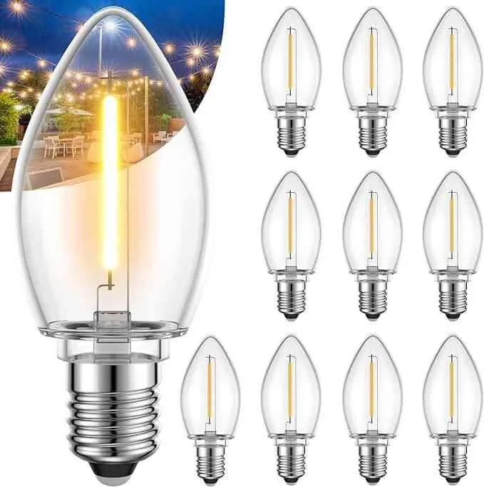 String Lights for Balcony DecorationGluroo LED Night Light C7 Bulbs