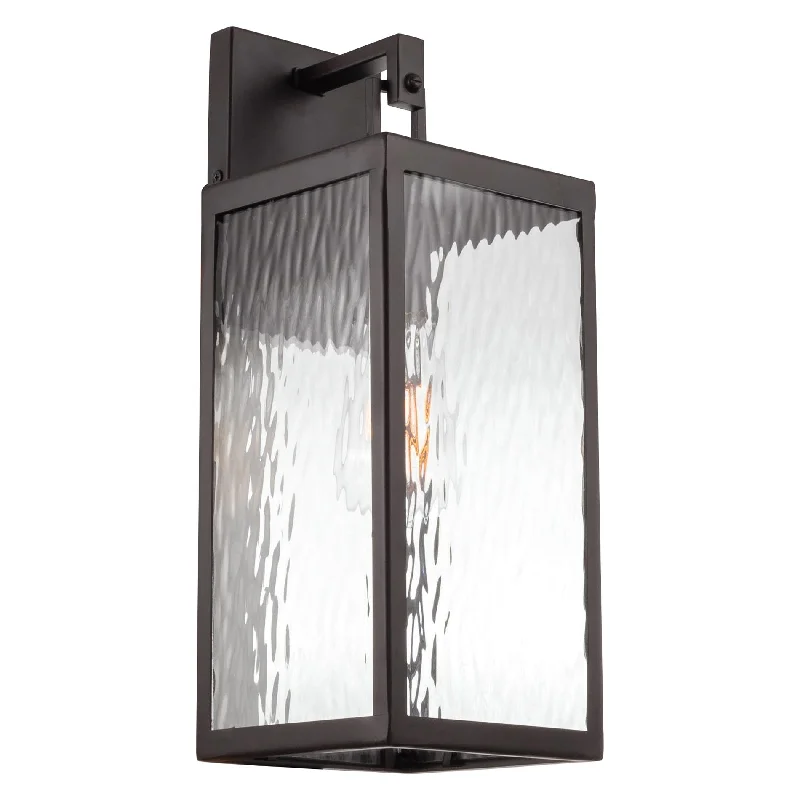 Explosion - Proof Industrial Lighting for Hazardous LocationsKira Home Westfield 16" Industrial Farmhouse Weather Resistant Outdoor Wall Sconce + Water Glass Shade + Oil Rubbed Bronze Finish