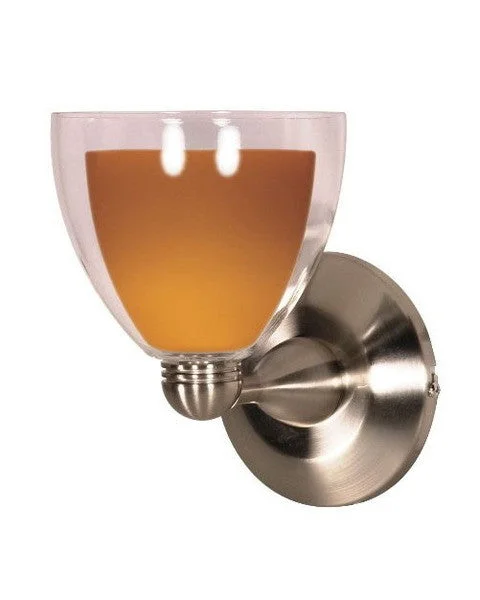 Nuvo Lighting 60-699 One Light Wall Sconce in Brushed Nickel Finish and Butterscotch Glass Nuvo Lighting 60-699 One Light Wall Sconce in Brushed Nickel Finish and Butterscotch Glass