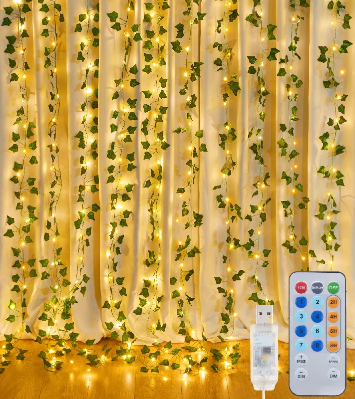 String Lights for Nursery Room DecorArtificial Ivy Vines Fairy Lights with Remote, USB Operated String Lights for Nursery Room DecorArtificial Ivy Vines Fairy Lights with Remote, USB Operated