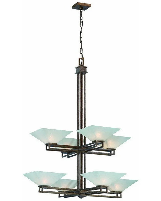 Nuvo Lighting 60-4408 Ratio Collection Eight Light Chandelier in Inca Gold Finish