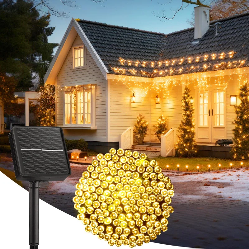 String Lights for Outdoor Dining AreasSolar Mini Lights, 8 Lighting Modes