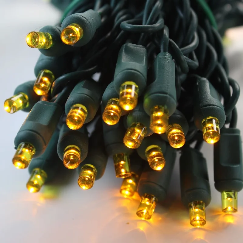 String Lights for Restaurant Outdoor Seating50-light 5mm Yellow LED Christmas Lights, Green Wire 6" Spacing String Lights for Restaurant Outdoor Seating50-light 5mm Yellow LED Christmas Lights, Green Wire 6" Spacing