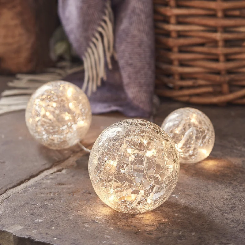 Solar - Powered String Lights for Energy - Saving Backyards3 Clear Glass Fairy Light Orbs Solar - Powered String Lights for Energy - Saving Backyards3 Clear Glass Fairy Light Orbs