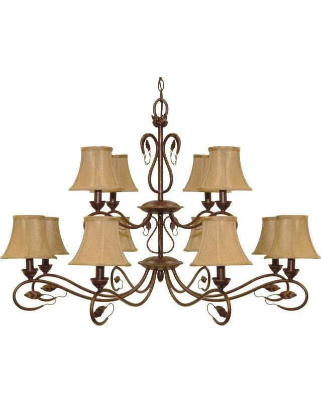 Nuvo Lighting 60-1171 Vine Collection Twelve Light Chandelier in Sonoma Bronze Finish Nuvo Lighting 60-1171 Vine Collection Twelve Light Chandelier in Sonoma Bronze Finish