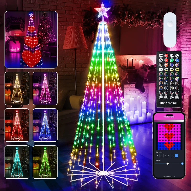 String Lights for Wedding ReceptionsChristmas Smart Cone Tree Light with Star Topper, Remote & APP Control, 16 Colors, 34 Modes String Lights for Wedding ReceptionsChristmas Smart Cone Tree Light with Star Topper, Remote & APP Control, 16 Colors, 34 Modes
