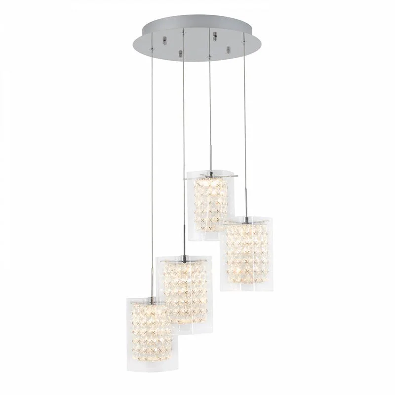 Industrial Ceiling - Mounted Lighting for Assembly PlantsPDT-4CC-C Crystal Cube 4-lt 12" LED Pendant Industrial Ceiling - Mounted Lighting for Assembly PlantsPDT-4CC-C Crystal Cube 4-lt 12" LED Pendant