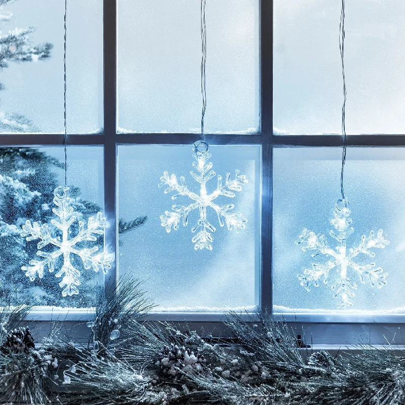 String Lights for Porch LightingStockholm Snowflake Christmas Window Light
