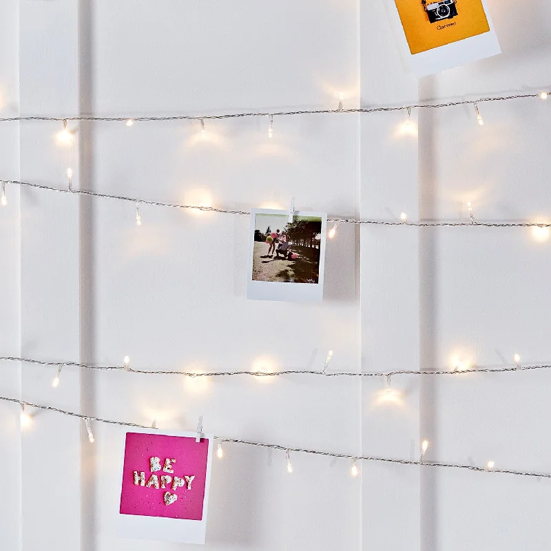 String Lights for Camping Trips200 Warm White LED Fairy Lights On Clear Cable