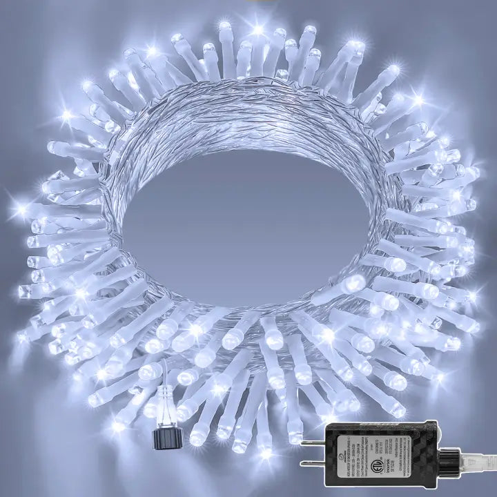 String Lights for Balcony DecorationOllny 120 LED 40ft Cool White Connectable String Lights (Clear Cable, Plug in, 8 Modes) String Lights for Balcony DecorationOllny 120 LED 40ft Cool White Connectable String Lights (Clear Cable, Plug in, 8 Modes)