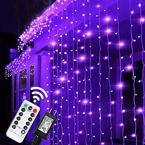 Battery - Operated String Lights for Indoor Use300 LED Purple Curtain String Lights - 8 Modes - Indoor/Outdoor Battery - Operated String Lights for Indoor Use300 LED Purple Curtain String Lights - 8 Modes - Indoor/Outdoor