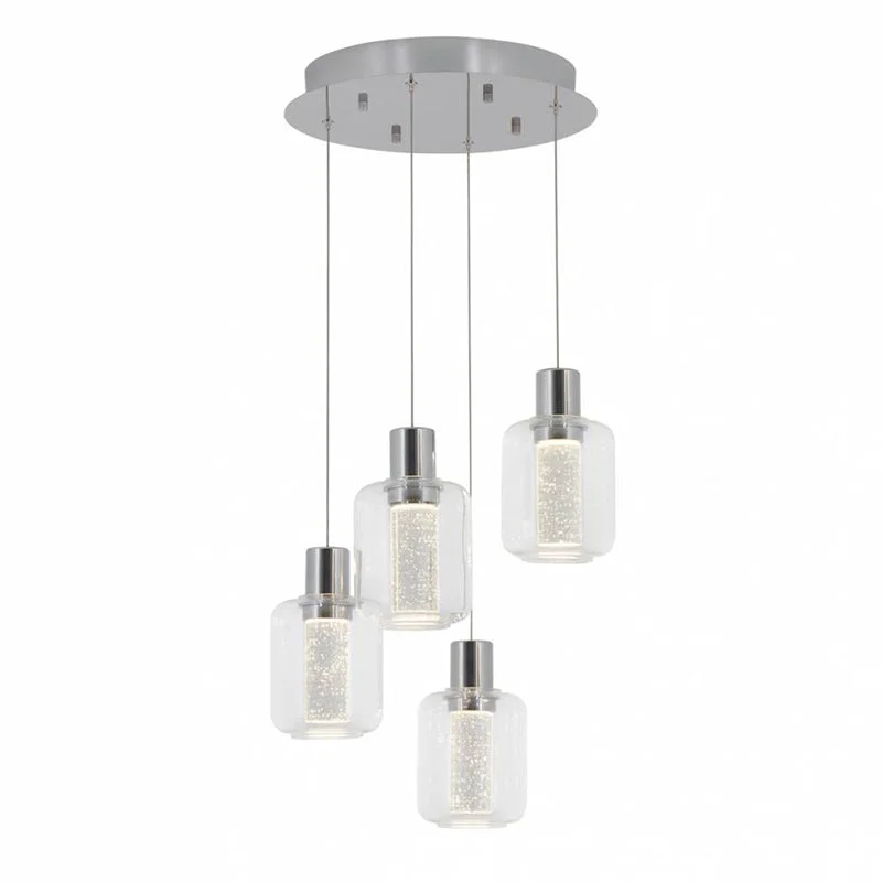 Industrial Wall - Mounted Lighting for Workshop WallsCHG4LS Champagne Globe 4-lt 14" LED Pendant Industrial Wall - Mounted Lighting for Workshop WallsCHG4LS Champagne Globe 4-lt 14" LED Pendant