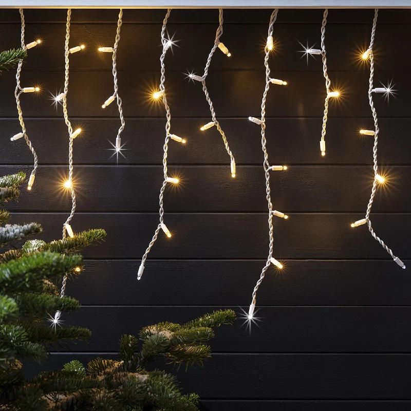 String Lights for Nursery Room DecorPro Connect 2m 100 Warm White Sparkling Connectable Icicle Lights White Cable String Lights for Nursery Room DecorPro Connect 2m 100 Warm White Sparkling Connectable Icicle Lights White Cable