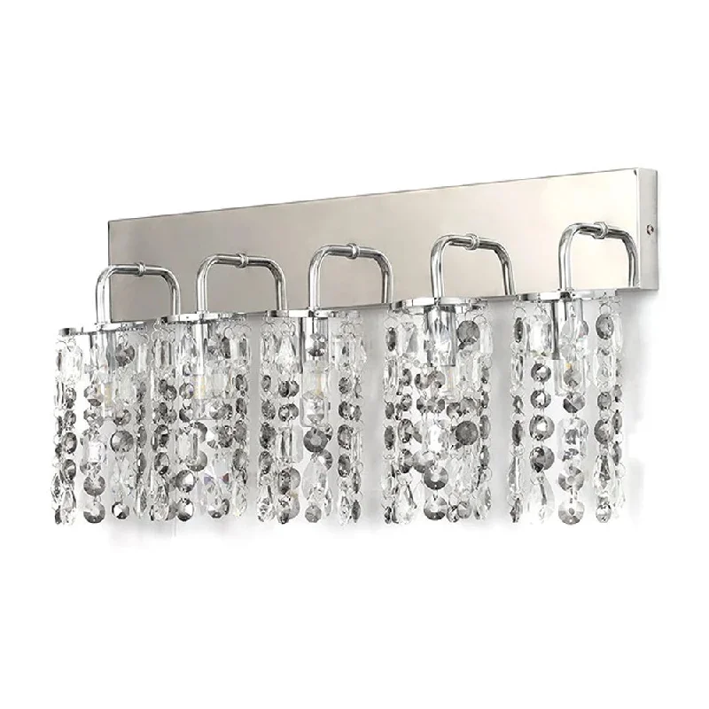 bohemian wall lamps with colorful glass for an eclectic hallwayFORUM Lagan 5LT LED Crystal Wall Light G9-IP44