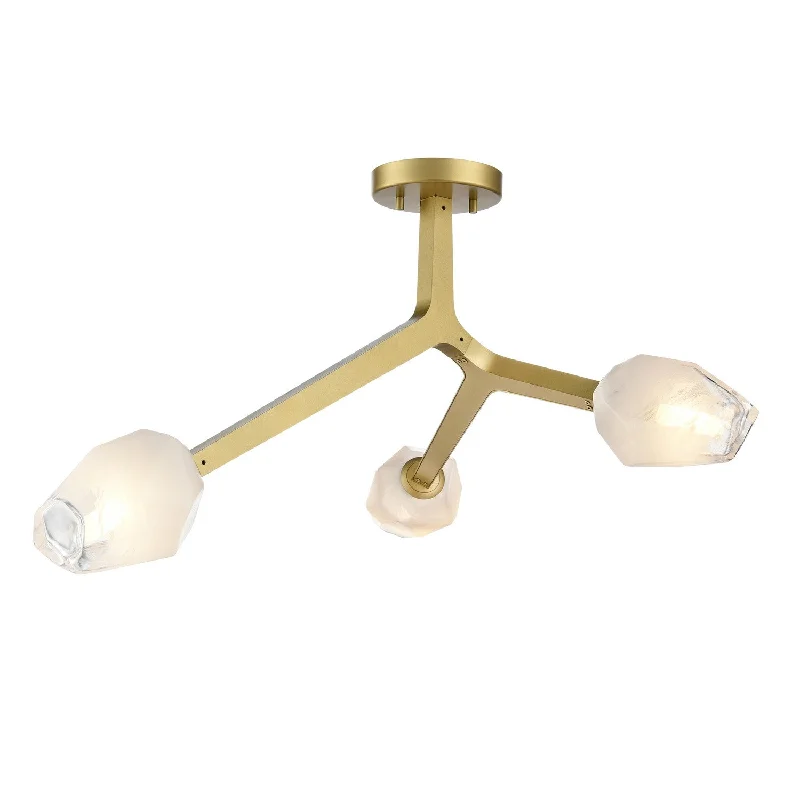 Industrial Ceiling - Mounted Lighting for Assembly PlantsJavelin Three Light Semi-Flush Mount Industrial Ceiling - Mounted Lighting for Assembly PlantsJavelin Three Light Semi-Flush Mount