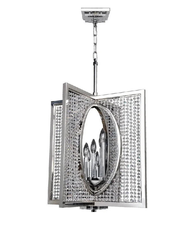 Kalco Lighting 10137-010-FR001 Rockefeller Collection Six Light Hanging Pendant Chandelier in Polished Chrome Finish Kalco Lighting 10137-010-FR001 Rockefeller Collection Six Light Hanging Pendant Chandelier in Polished Chrome Finish