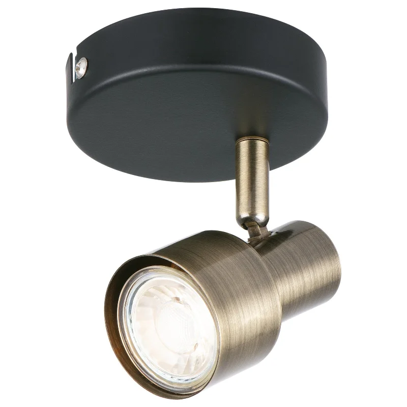 Industrial Emergency Lighting for Safety in FactoriesNoah 5W LED Spotlight - Brass & Black Finish Industrial Emergency Lighting for Safety in FactoriesNoah 5W LED Spotlight - Brass & Black Finish