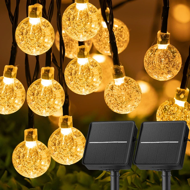 String Lights for DIY Home Decor ProjectsSolar Crystal Globe String Lights, 8 Modes, Memory Function String Lights for DIY Home Decor ProjectsSolar Crystal Globe String Lights, 8 Modes, Memory Function