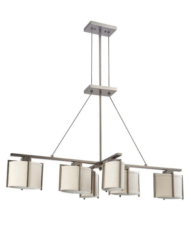 Nuvo Lighting 60-4051 Portia Collection Six Light Energy Star Fluorescent GU24 Island Chandelier in Hazel Bronze Finish