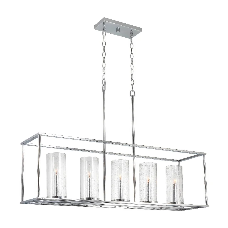 Waterproof Industrial Lighting for Wet AreasKira Home Keller 41" 5-Light Modern Island Light + Seeded Cylinder Glass Shades, Adjustable Hanging Height, Chrome Finish Waterproof Industrial Lighting for Wet AreasKira Home Keller 41" 5-Light Modern Island Light + Seeded Cylinder Glass Shades, Adjustable Hanging Height, Chrome Finish