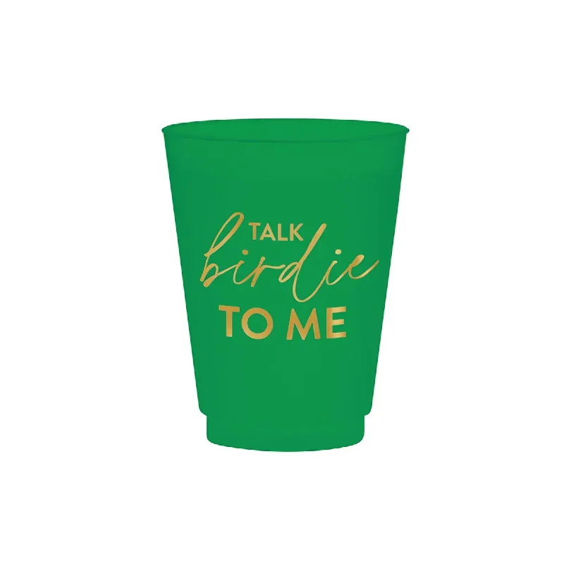 Green Talk Birdie To Me Frosted Plastic Cups 6ct