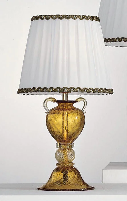 Chandeliers with Colored Glass for a Splash of Color32 Cm Amber Murano Glass Table Lamp Base