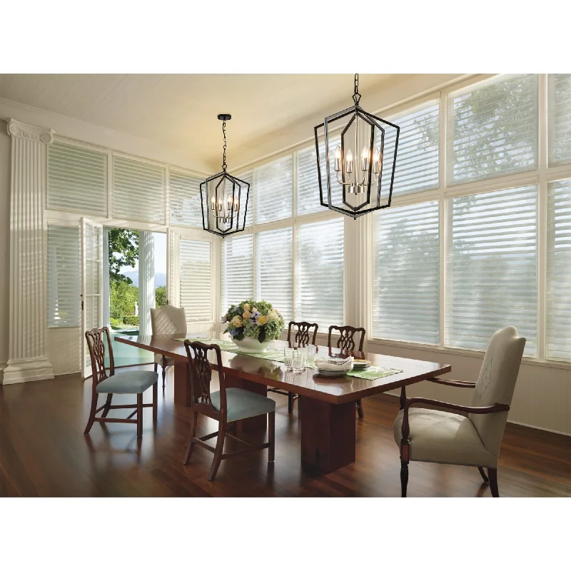 Chandeliers for Low Ceilings to Avoid Overcrowding4-Light Farmhouse Lantern Chandelier - N/A