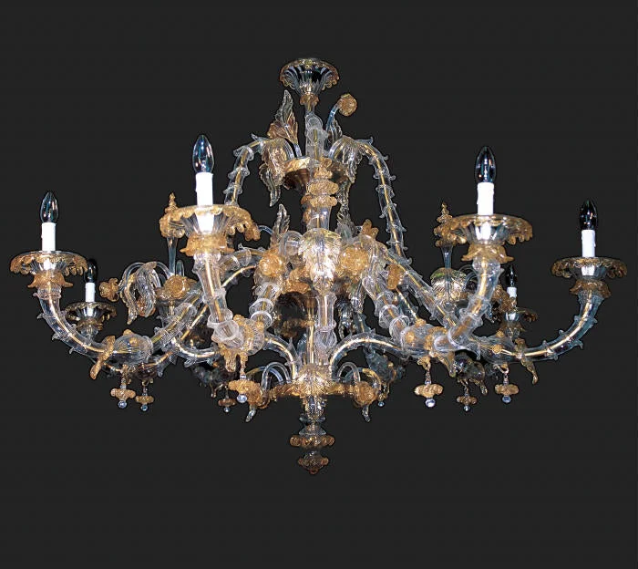 Chandeliers with Candle - Style Bulbs for a Classic Aesthetic8 Light Murano Glass Chandelier Chandeliers with Candle - Style Bulbs for a Classic Aesthetic8 Light Murano Glass Chandelier