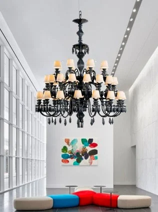Rustic Wood Chandeliers for Country - Style HousesAlthea 40 Black Chandelier