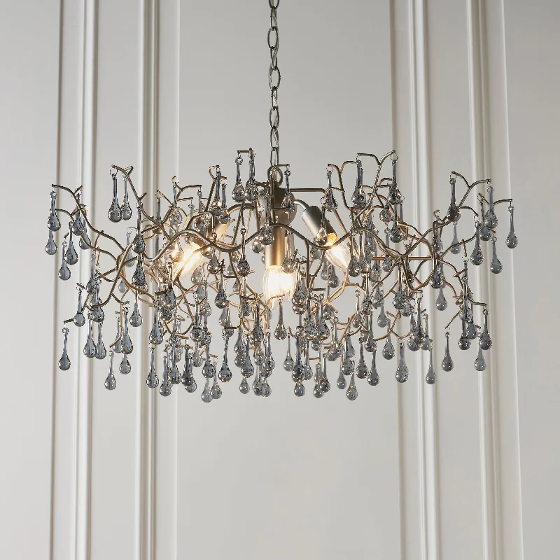 Chandeliers with Dimmable Lights for Ambiance ControlAmos Chatsworth Chandelier Aged Silver Chandeliers with Dimmable Lights for Ambiance ControlAmos Chatsworth Chandelier Aged Silver
