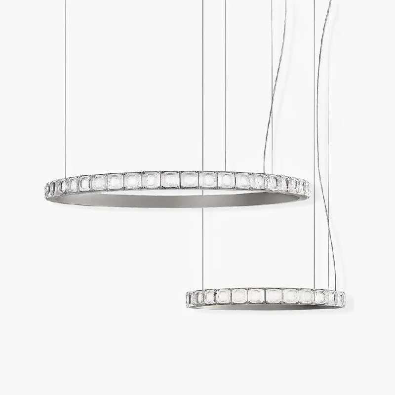 Chandeliers with Frosted Glass for a Softer Light DiffusionAura Ring Chandelier