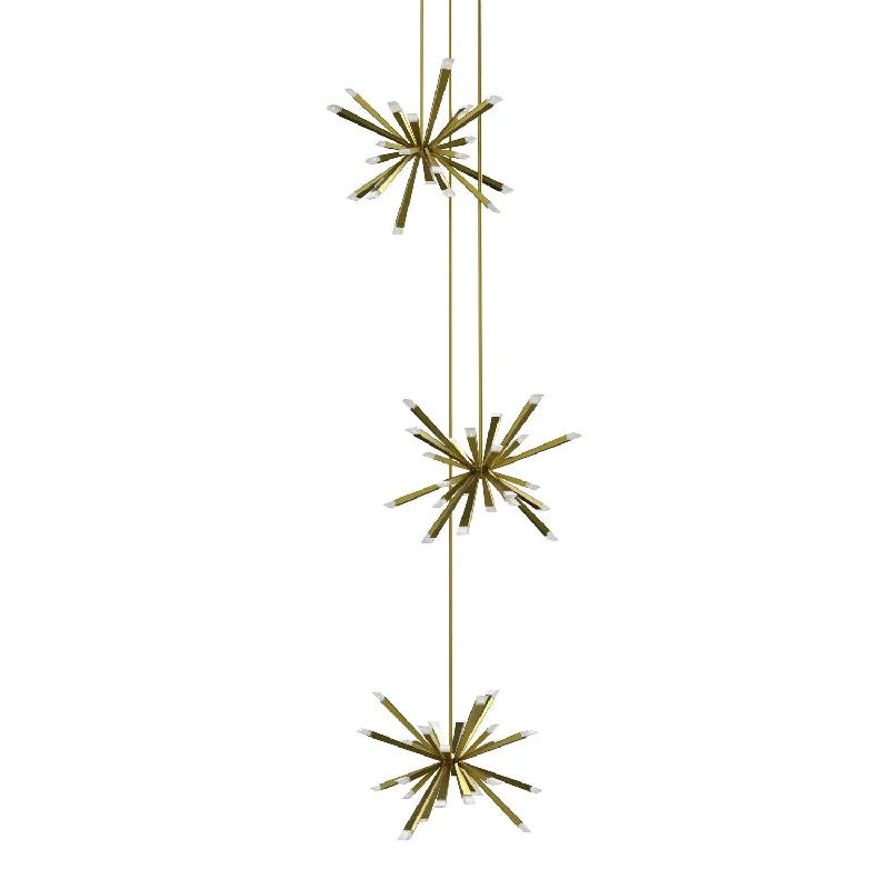Chandeliers with Clear Crystal for a Sparkling EffectBlackjack Lighting STB-T40-BB-27U-30K Modern Starburst Chandelier Polished Chrome