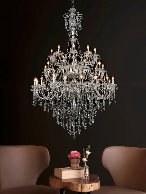 Chandeliers with Metal Frames in Gold FinishCynthia 40-Lamp Chandelier