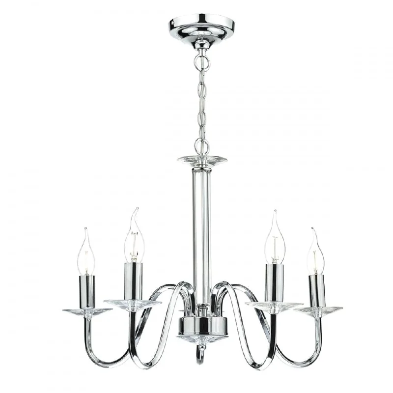 Traditional Brass Chandeliers for Classic InteriorsDar PIQ0550 Pique 5 Light Pendant Polished Chrome Clear Crystal Traditional Brass Chandeliers for Classic InteriorsDar PIQ0550 Pique 5 Light Pendant Polished Chrome Clear Crystal