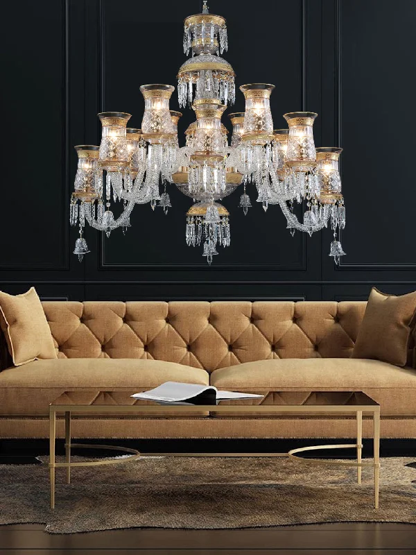 Chandeliers with Metal Frames in Silver FinishDiana 12-Lamp Chandelier