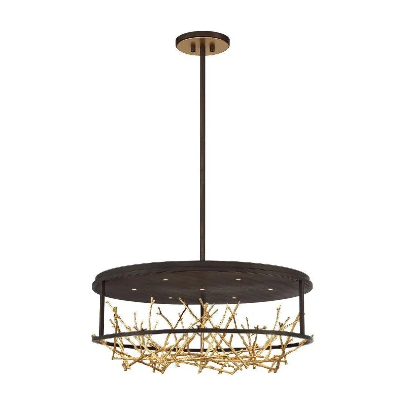 Chandeliers with Metal Frames in Bronze FinishAerie Chandelier